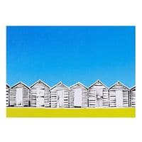 Beach Huts Yellow Print | Giclee Print | Sophie Mutter