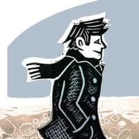 Beach Walk | Coastal Art Print | Fiona Horan