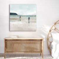 Beach Walk |Large Canvas Print | Flora Kouta