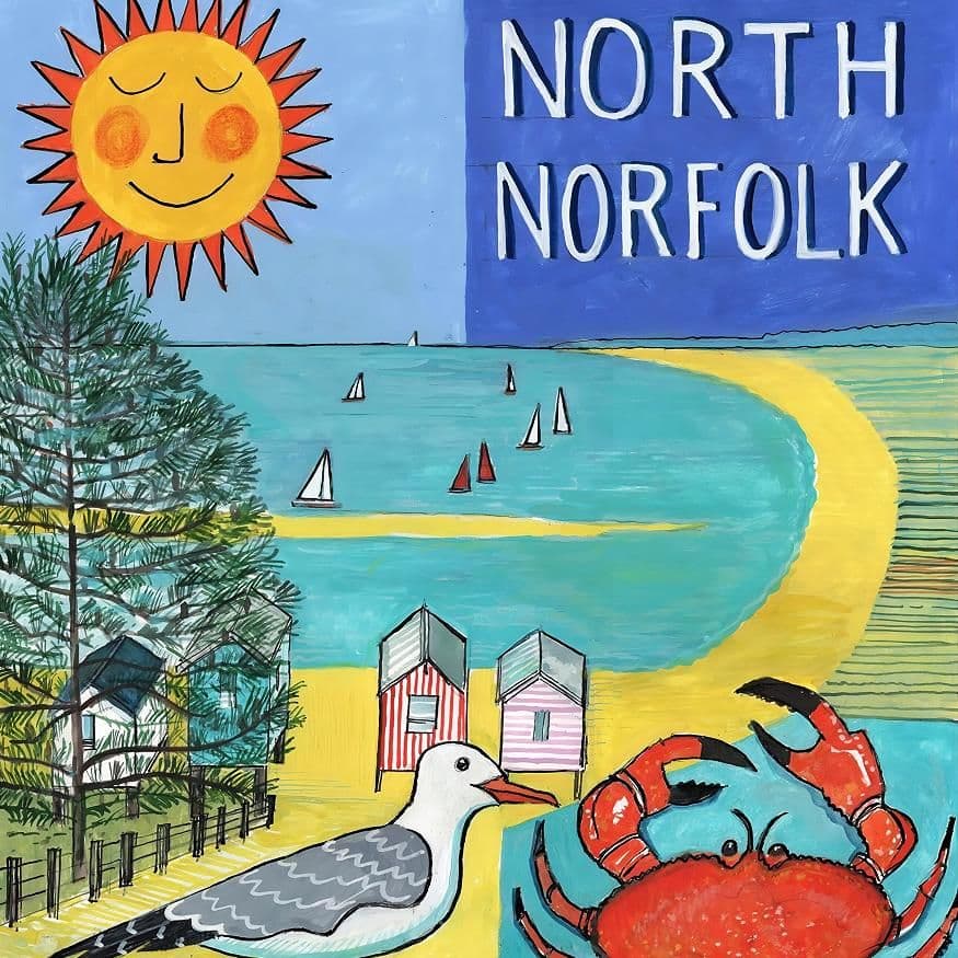 Big Blue Sky Boat - North Norfolk | A3 Art Print | Andrew Ruffhead