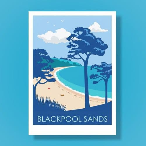Blackpool Sands, South Devon - Art Print