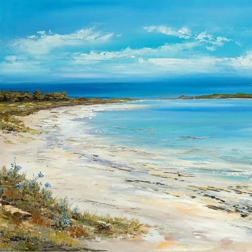 Blue Agapanthus at Pentle Bay, Tresco' Isles of Scilly – Print