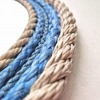 Blue & Beige Recycled Rope Mirror | Wall Mirror | Rachel White