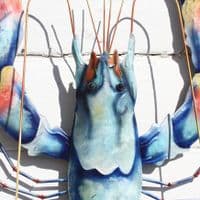 Blue Lobster - Metal Wall Hanging