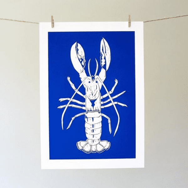 Blue Lobster Print | Giclée Print | Sophie Mutter