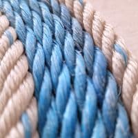 Blue & Pearl Recycled Rope Mirror | Wall Mirror | Rachel White
