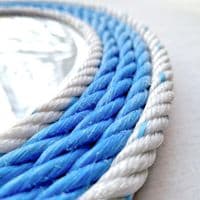 Blue & Pearl Recycled Rope Mirror | Wall Mirror | Rachel White