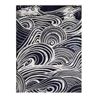 Blue Waves | Linocut Print | Sarah Raybould
