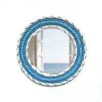 Blue & White Recycled Fishing Rope Mirror | Wall Mirror | Rachel White