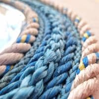 Blue & White Recycled Fishing Rope Mirror | Wall Mirror | Rachel White