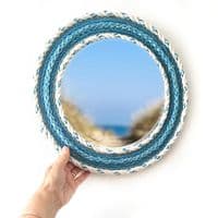 Blue & White Recycled Fishing Rope Mirror | Wall Mirror | Rachel White