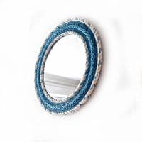 Blue & White Recycled Fishing Rope Mirror | Wall Mirror | Rachel White