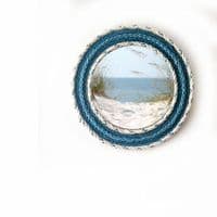 Blue & White Recycled Fishing Rope Mirror | Wall Mirror | Rachel White