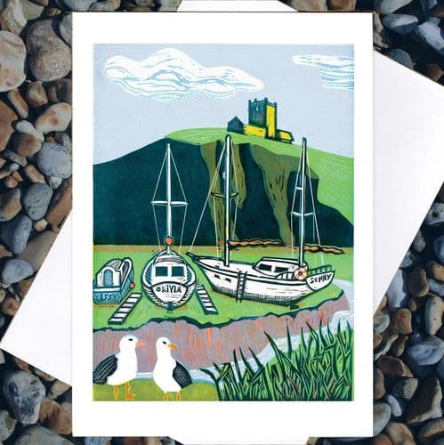 Boats at Uphill - Coastal Card