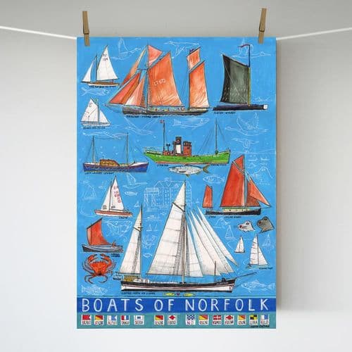 Boats of Norfolk – A3 art print