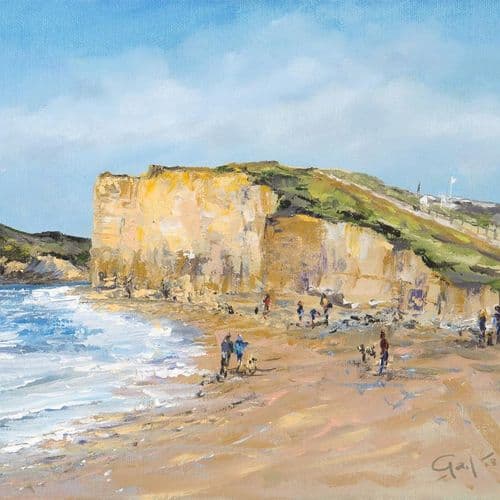 Bobble Hats at Burton Bradstock - print