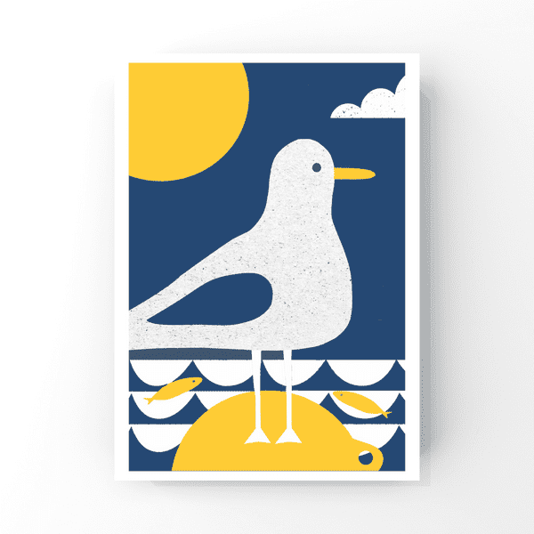 Buoy and Gull | A4 Print by Jo Thearle