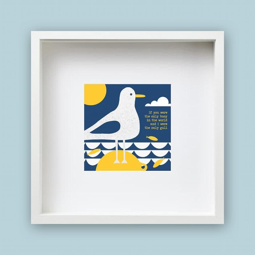 Buoy and Gull – Framed Print
