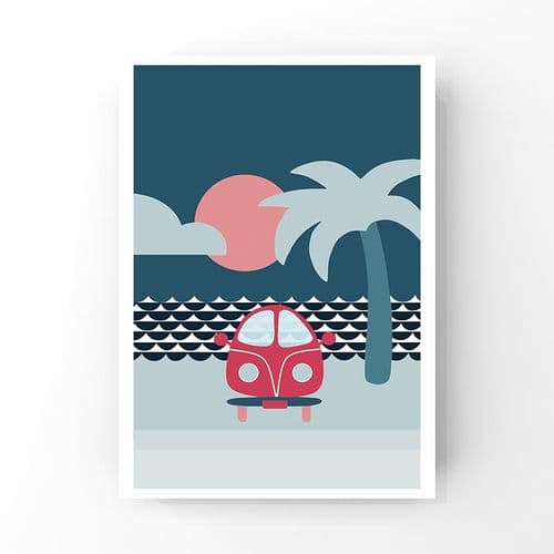 Camper Van – A4 Print
