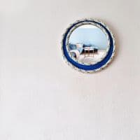 Chapmans Pool  Blue Fishing Rope Mirror | Wall Mirror | Rachel White