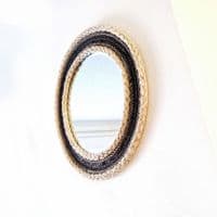 Charcoal Grey Recycled Rope Mirror | Wall Mirror | Rachel White