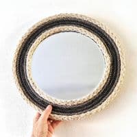 Charcoal Grey Recycled Rope Mirror | Wall Mirror | Rachel White