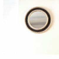 Charcoal Grey Recycled Rope Mirror | Wall Mirror | Rachel White