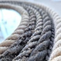 Charcoal Recycled Fishing Rope Mirror | Wall Mirror | Rachel White