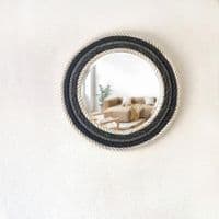 Charcoal Recycled Fishing Rope Mirror | Wall Mirror | Rachel White