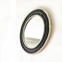Charcoal Recycled Fishing Rope Mirror | Wall Mirror | Rachel White