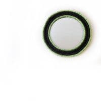 Charcoal & Seaweed Green Recycled Rope Mirror | Wall Mirror | Rachel White