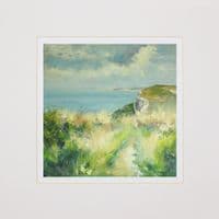 Cliff Path , Isle of Wight  | Art Print | Becky Samuelson