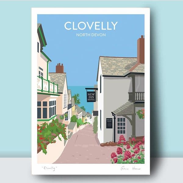 Clovelly, Devon | Coastal Art Print | Fiona Horan