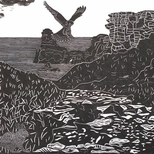 Coastal Path | Woodcut Print | Valerie Sims