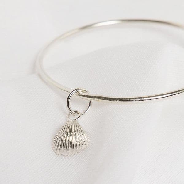 Cockle Shell Bangle Bracelet | Silver Shells | Sarah Adams