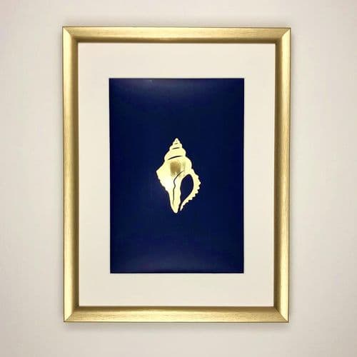 Conch Shell - Gold Foil Art Print
