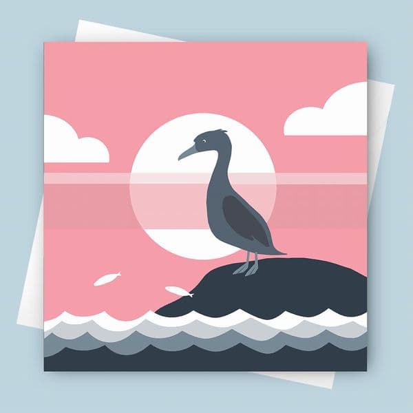 Cormorant Coastal Greeting Card | Jo Thearle