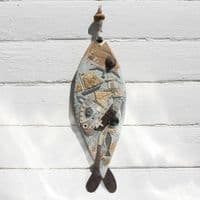Cornish Fish Harbour | Wall Art Hanging | Coastal Art | Laurence Henry