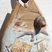 Cornish Fish Harbour | Wall Art Hanging | Coastal Art | Laurence Henry