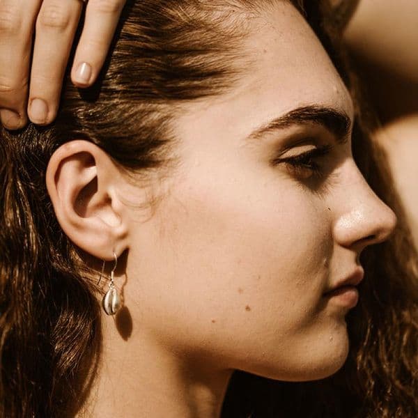 Cowrie Shell Drop Earrings | Silver Shells | Sarah Adams