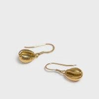 Cowrie Shell Gold Drop Earrings | Gold Earrings | Sarah Adams