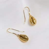 Cowrie Shell Gold Drop Earrings | Gold Earrings | Sarah Adams