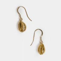 Cowrie Shell Gold Drop Earrings | Gold Earrings | Sarah Adams