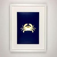 Crab Gold Foil Print | Metallic Art Print | Nichol Foster