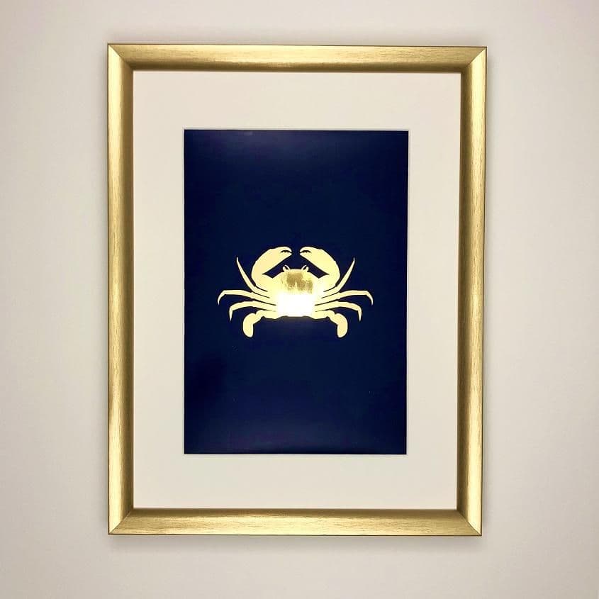 Crab - Gold Foil Art Print