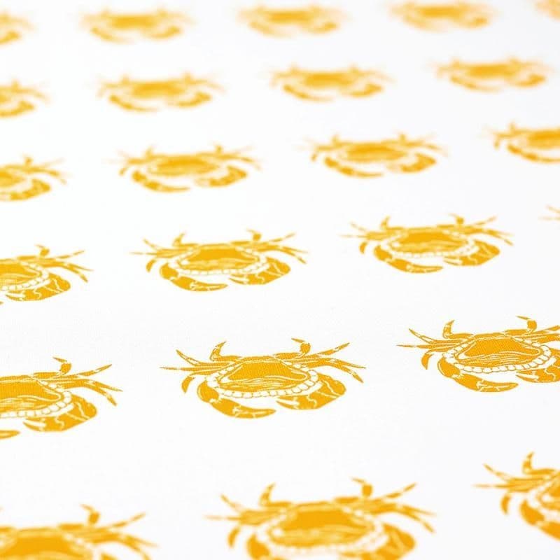 Crab Tea Towel in Orange