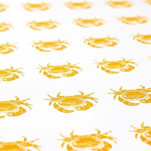 Crab Tea Towel in Orange
