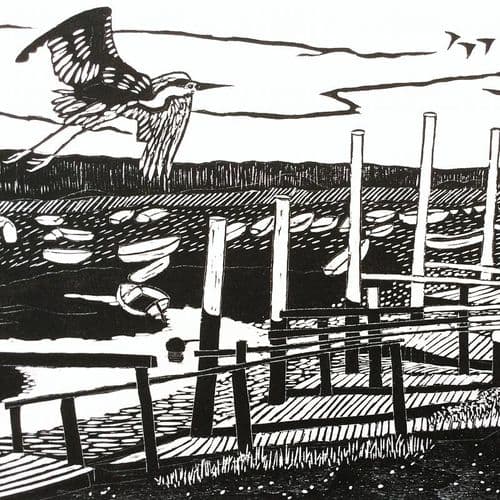 Creek – Woodcut Print