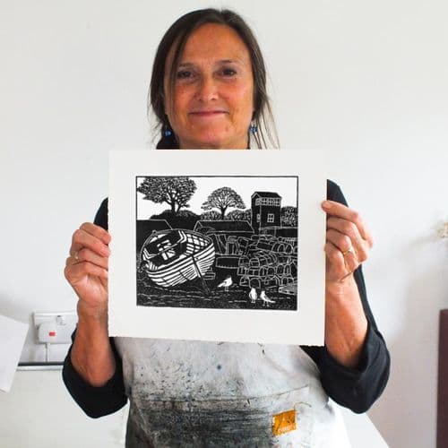 Creels – Woodcut Print