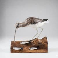 Curlew Fishing | Wooden Bird Carving